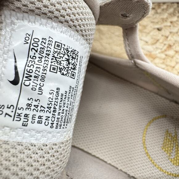 Nike Women Court Vision Alta Sneakers 7.5 Cream Greige* Minimalist Capsule Bloke - Picture 7 of 8